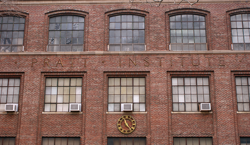 Image of a brick façade with a 