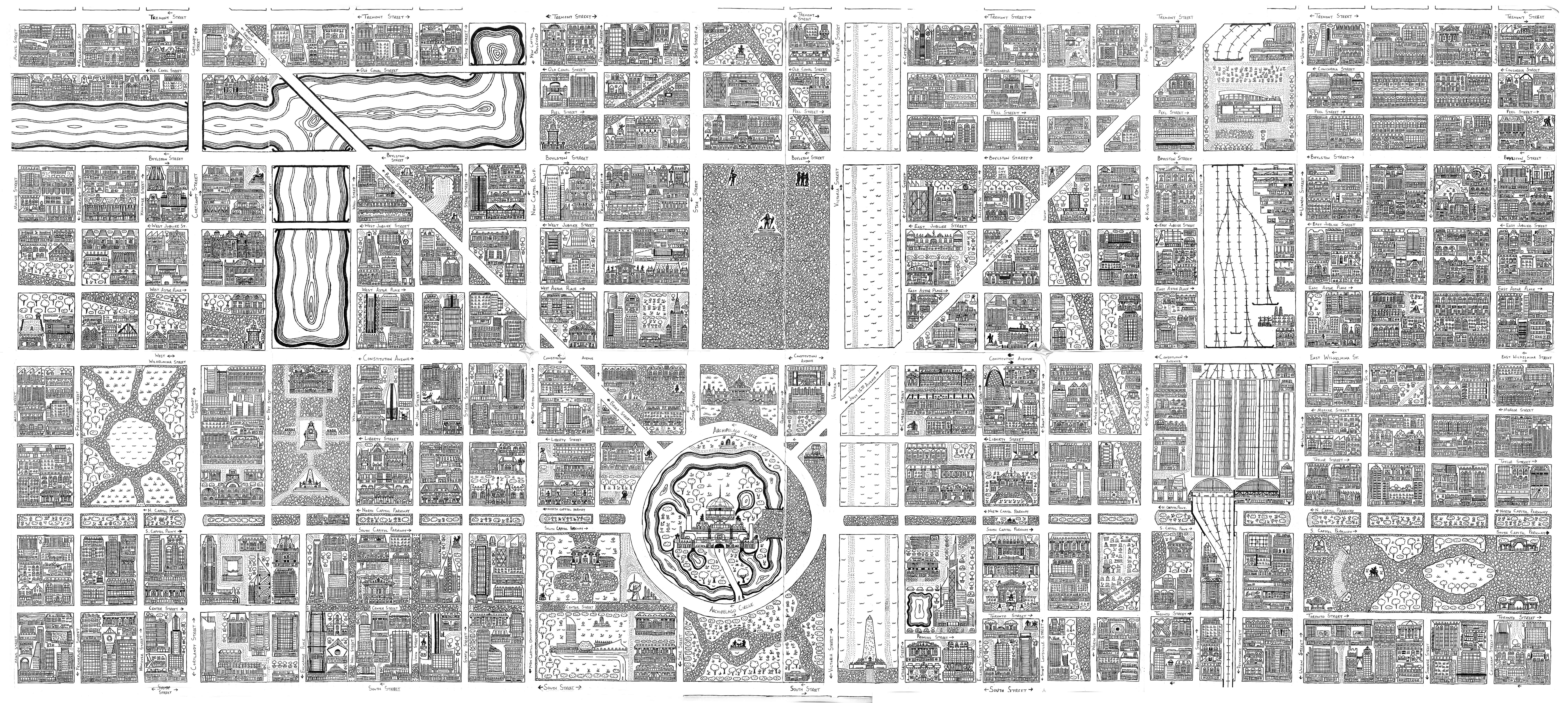 A large city planning schematic.