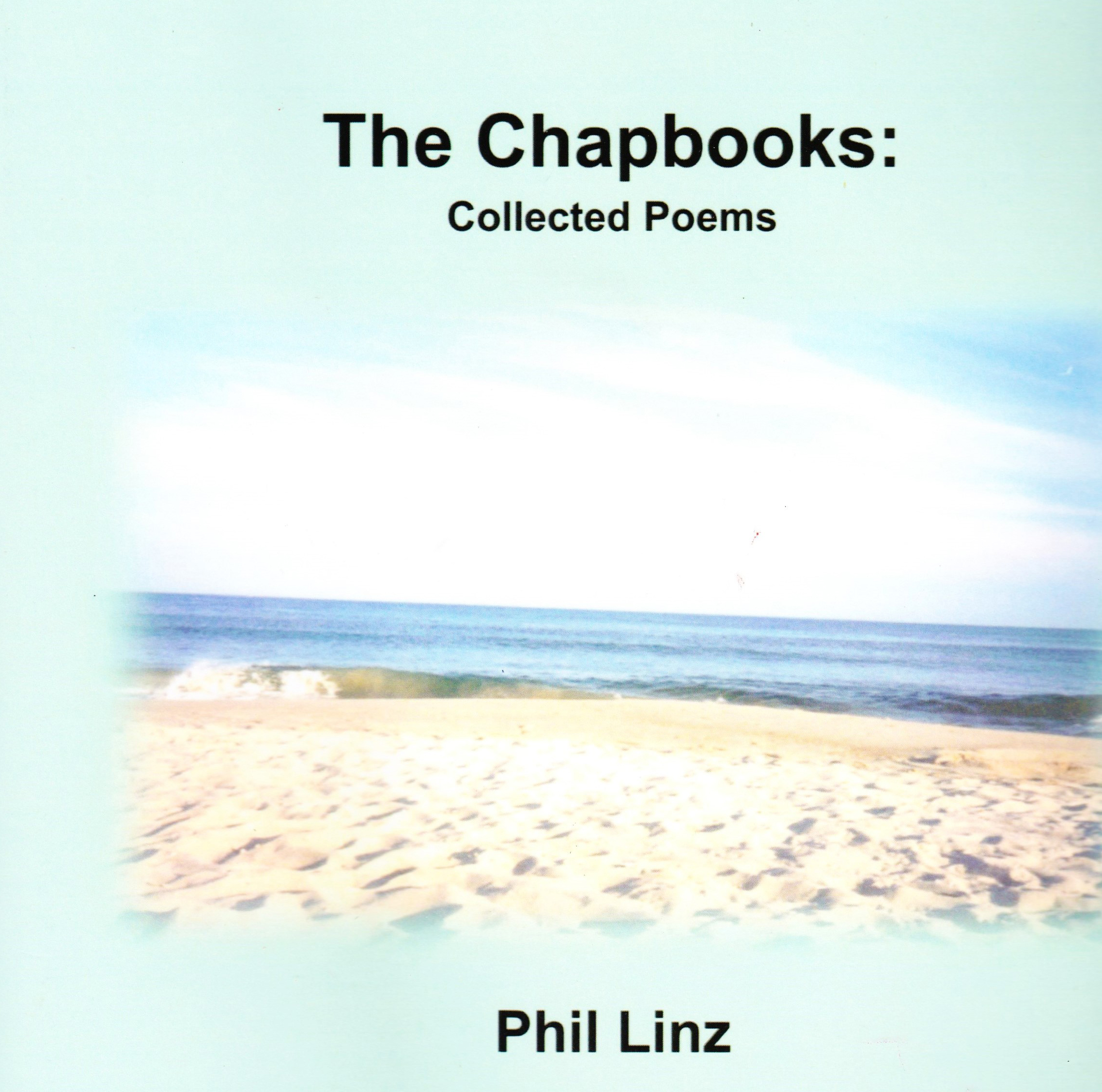 Light blue book cover with photo of sun-drenched sand beach