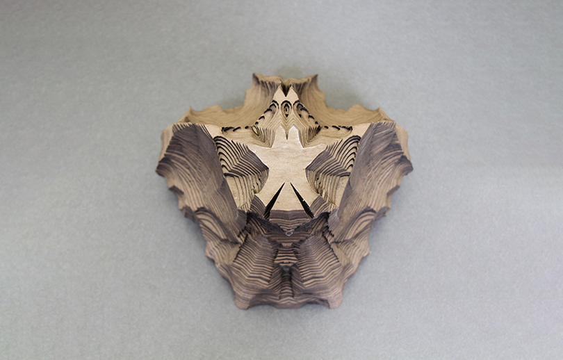 A morphological rendering of an architectures students work.