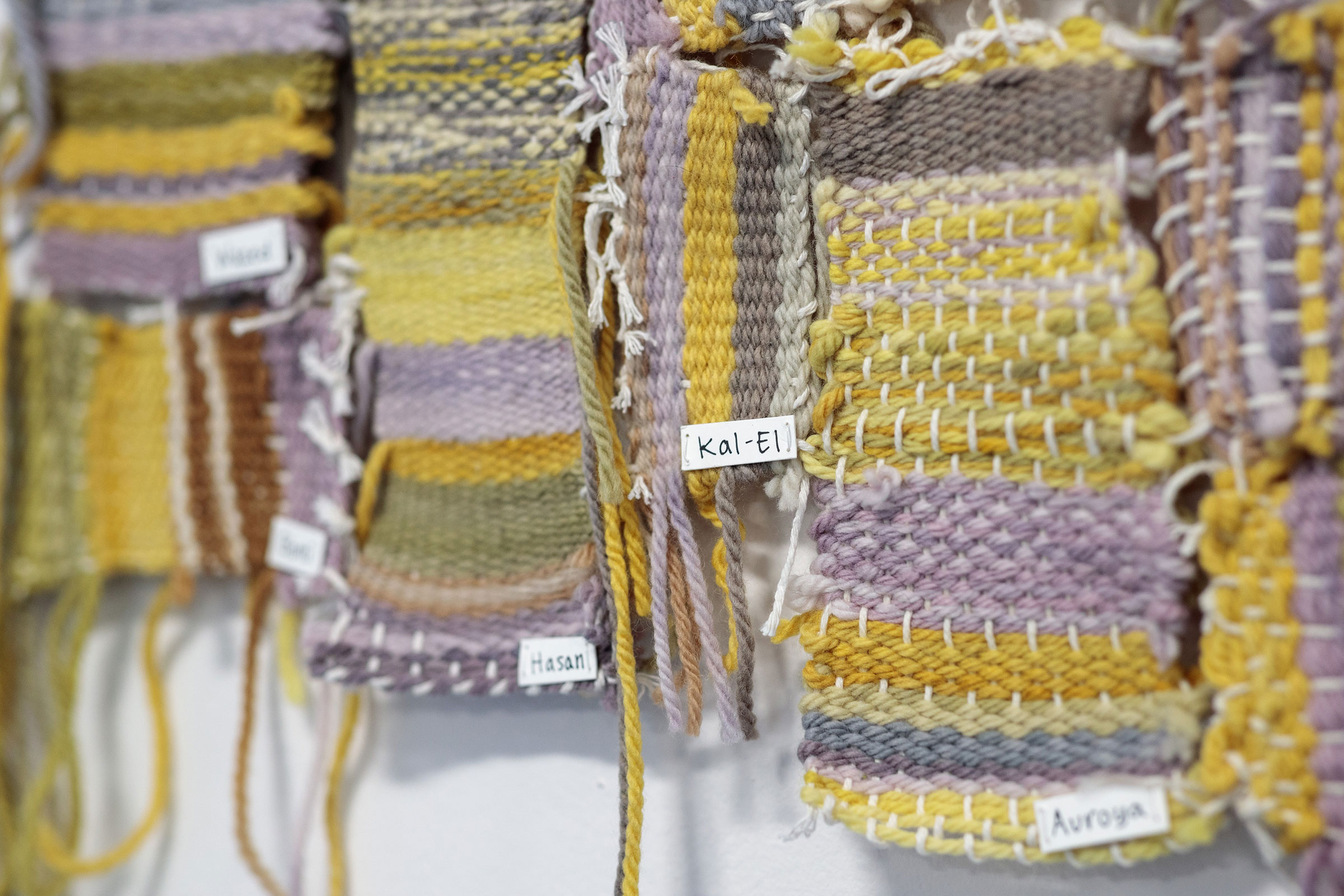 Weavings by the PS270 students (photo by Ron Hester Photography)