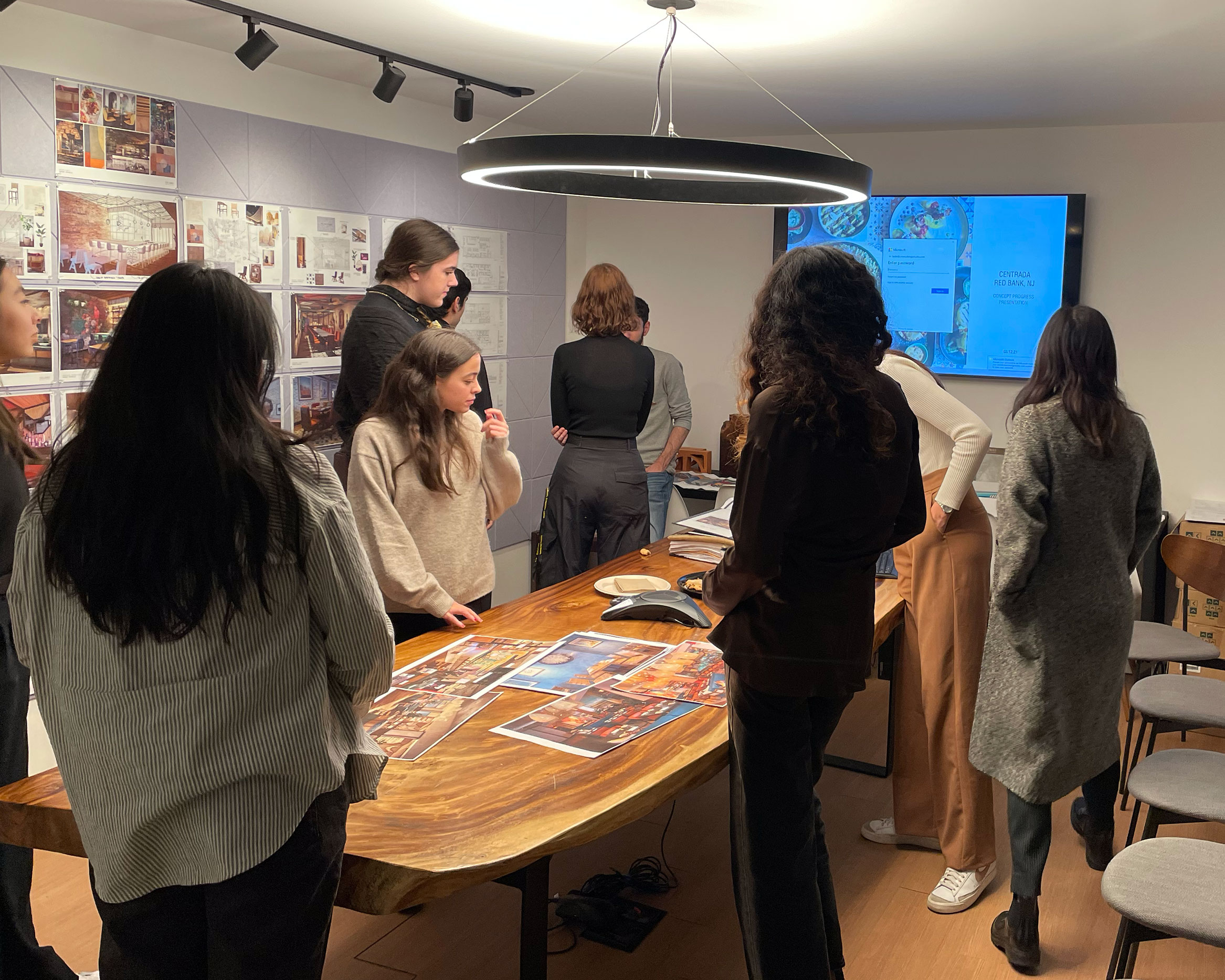 The Dinner with Six tour of Celano Design Studio Co. (courtesy Office of Alumni Engagement)