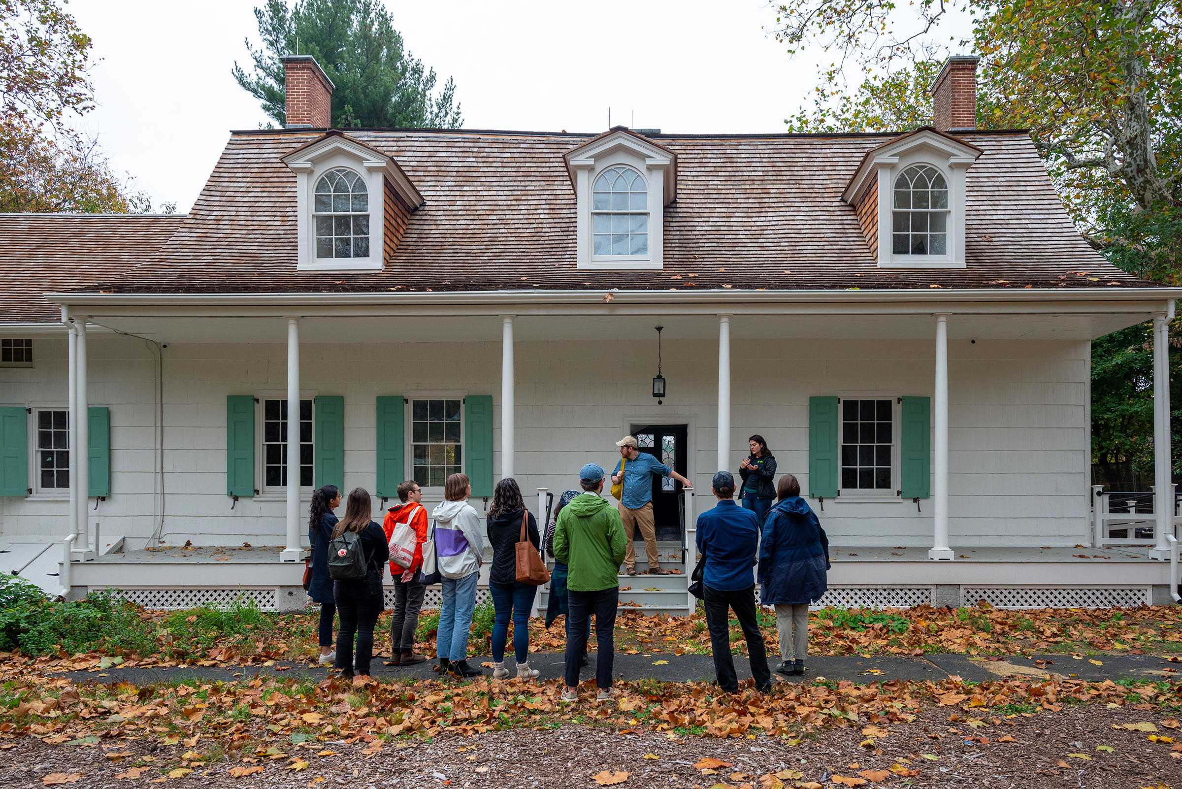 GCPE students at the Lefferts Historic House in Prospect Park (photo by Katie Kwok, BArch ’23)