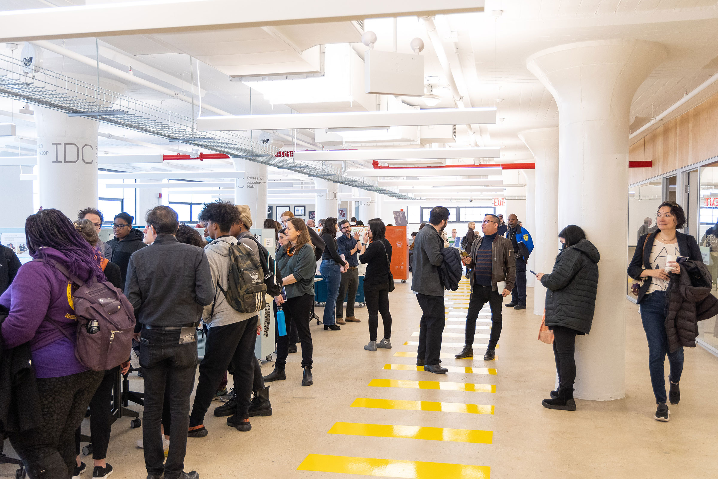 The 2023 Pratt Research Open House at the Research Yard in the Brooklyn Navy Yard (photo by Sam Stuart)