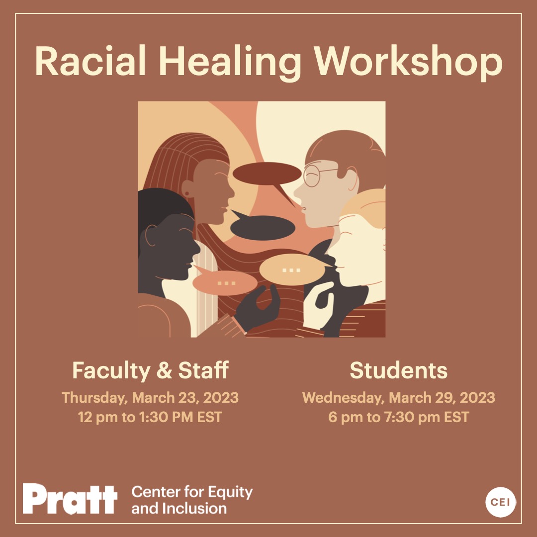 a poster for the racial healing workshop