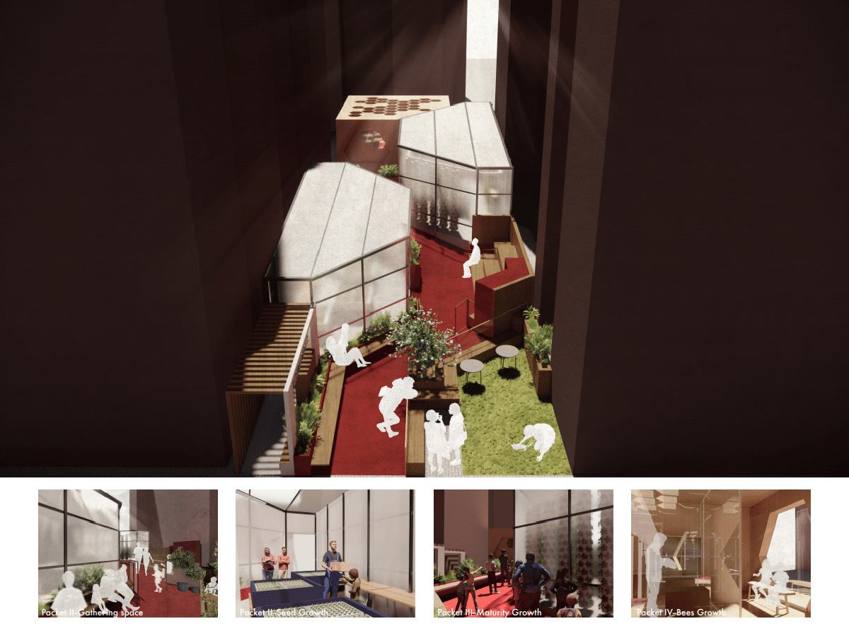 Design proposal for the 134th Street site from Gigi Huang, Gloria Yu, and Tianyi Peng