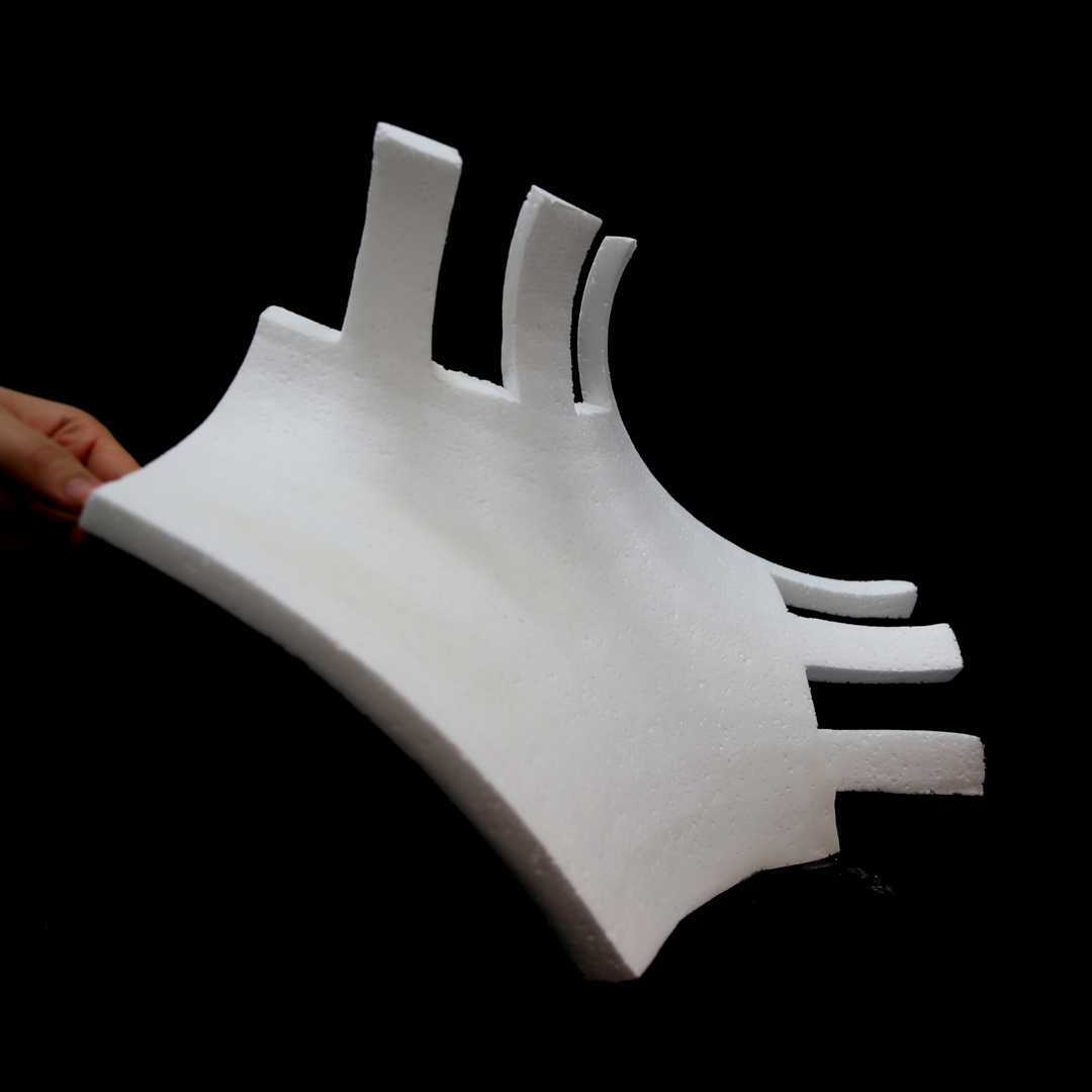 device, resembling armor, or a girdle with interlocking parts