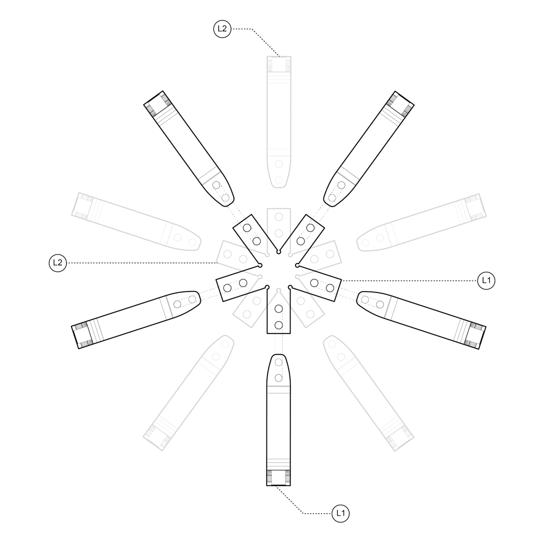 schematic of wireframe spherical object