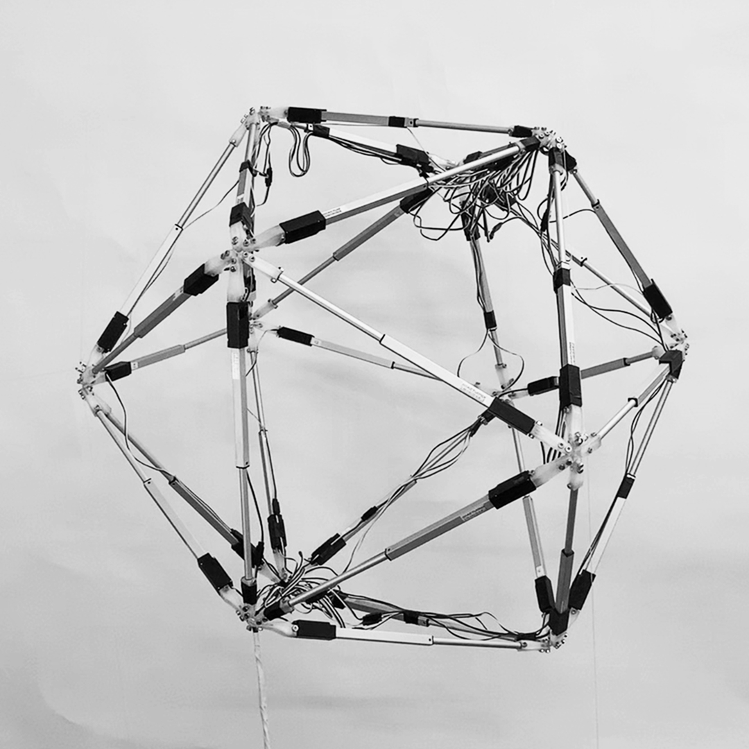 schematic of wireframe spherical object