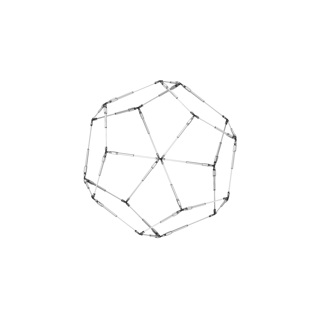 schematic of wireframe spherical object