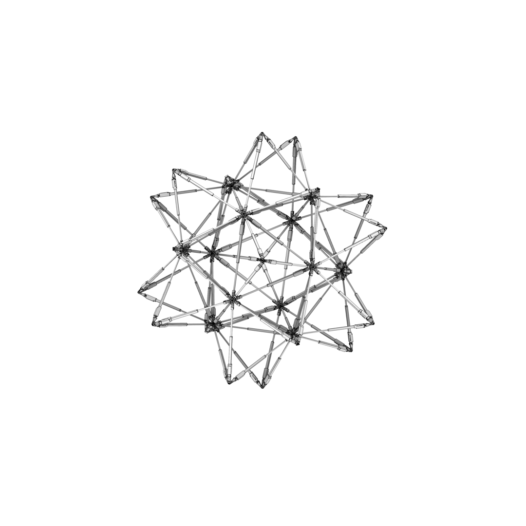 schematic of wireframe spherical object