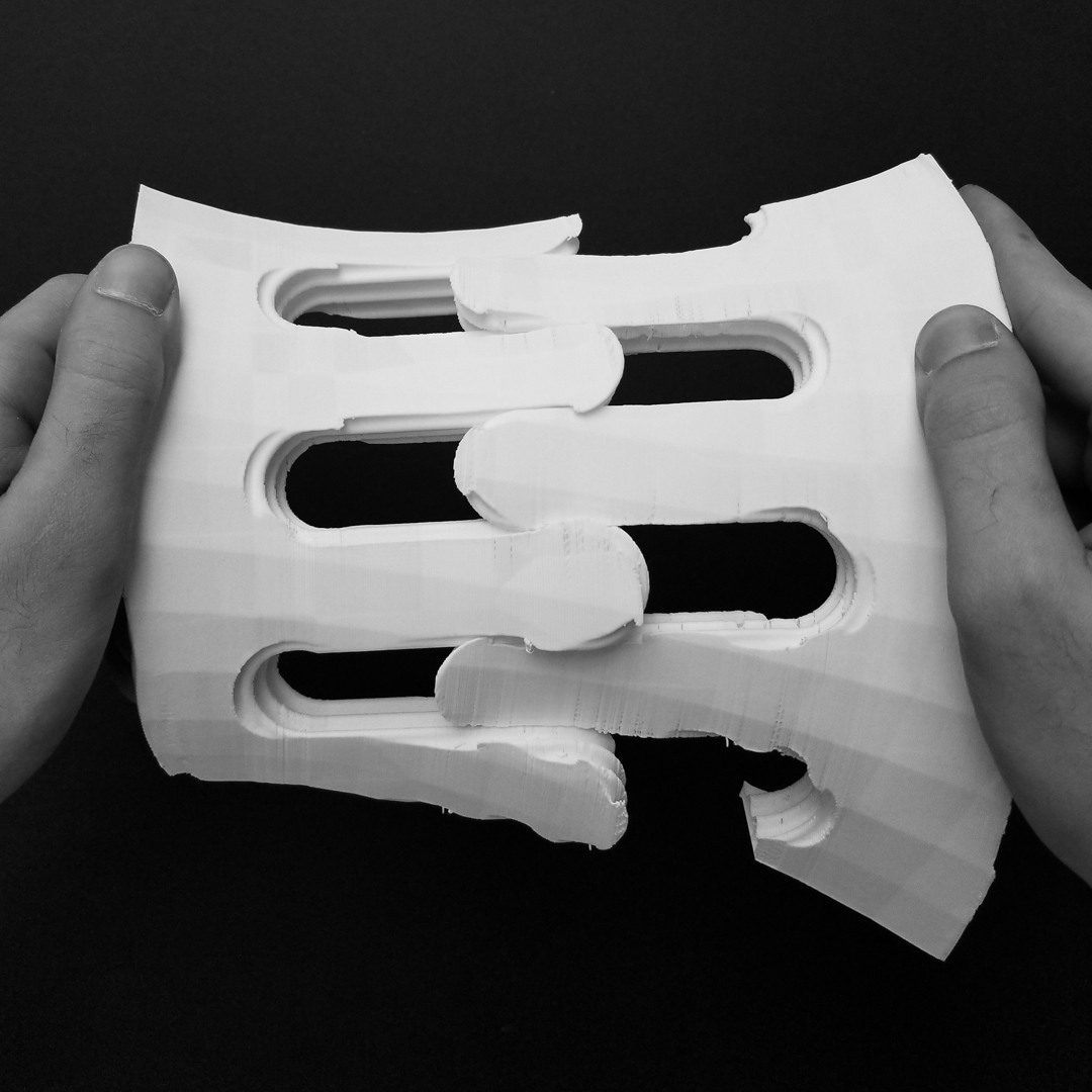 object, resembling armor, with interlocking parts