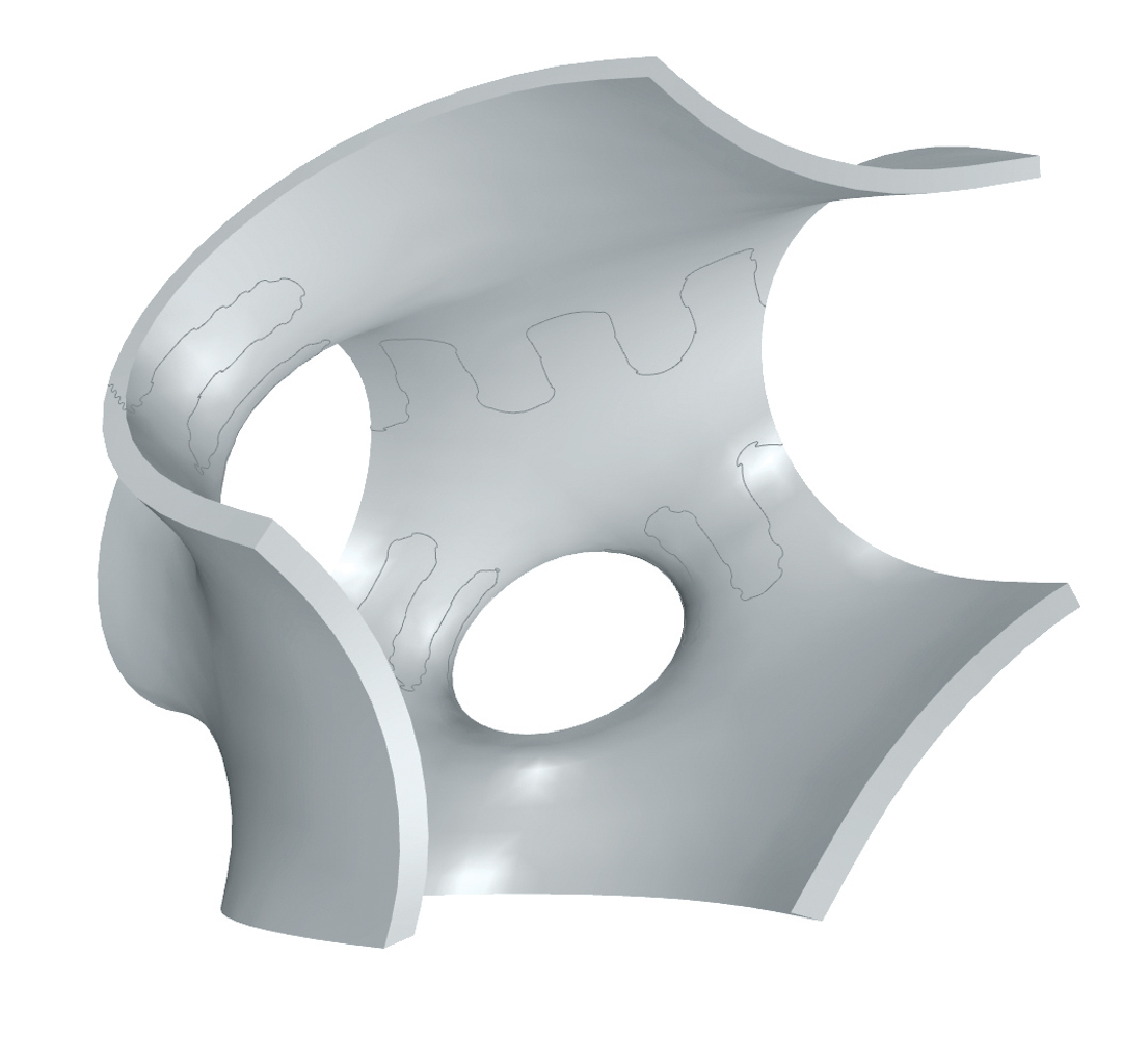 object, resembling armor, with interlocking parts