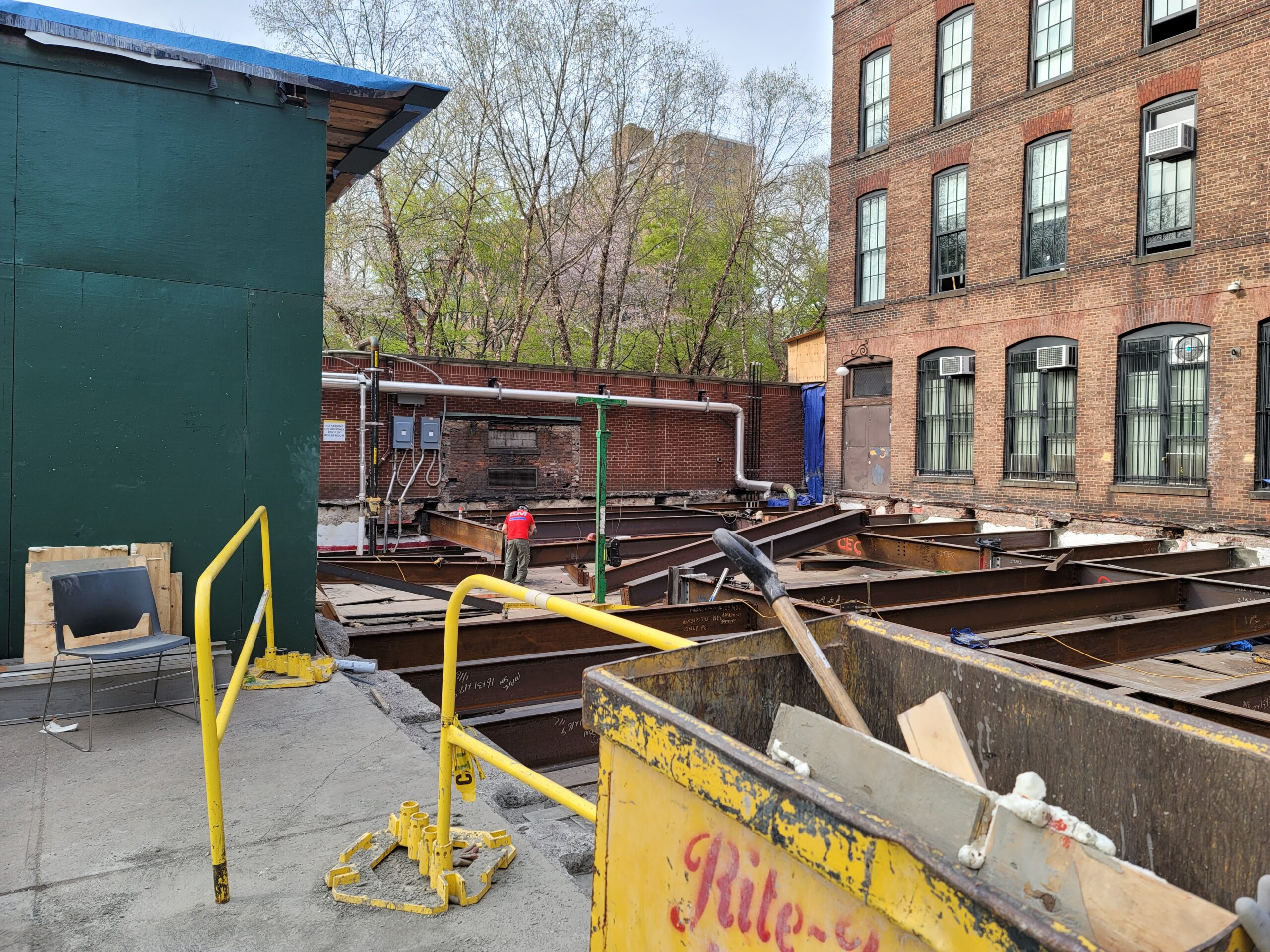 Construction work at pratt campus