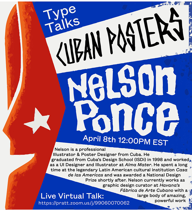 Graphic poster for the type talks event