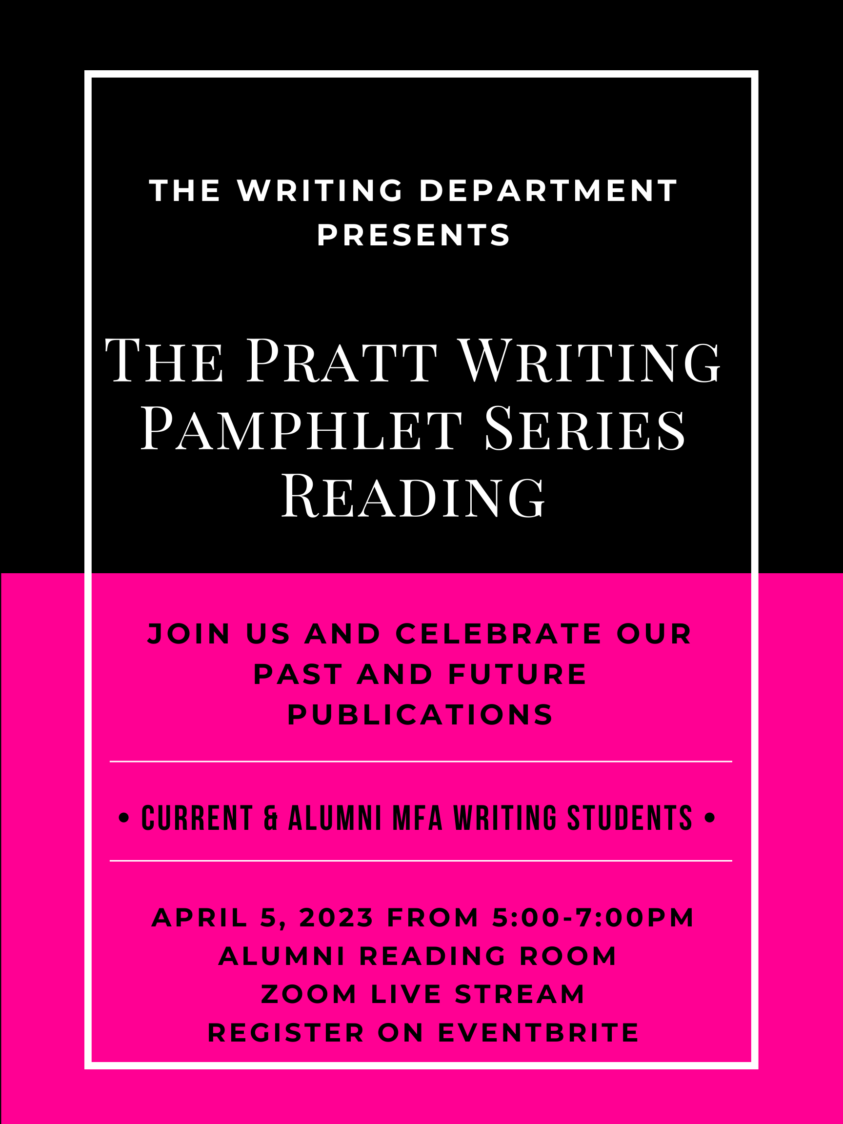 Details of the event on a poster