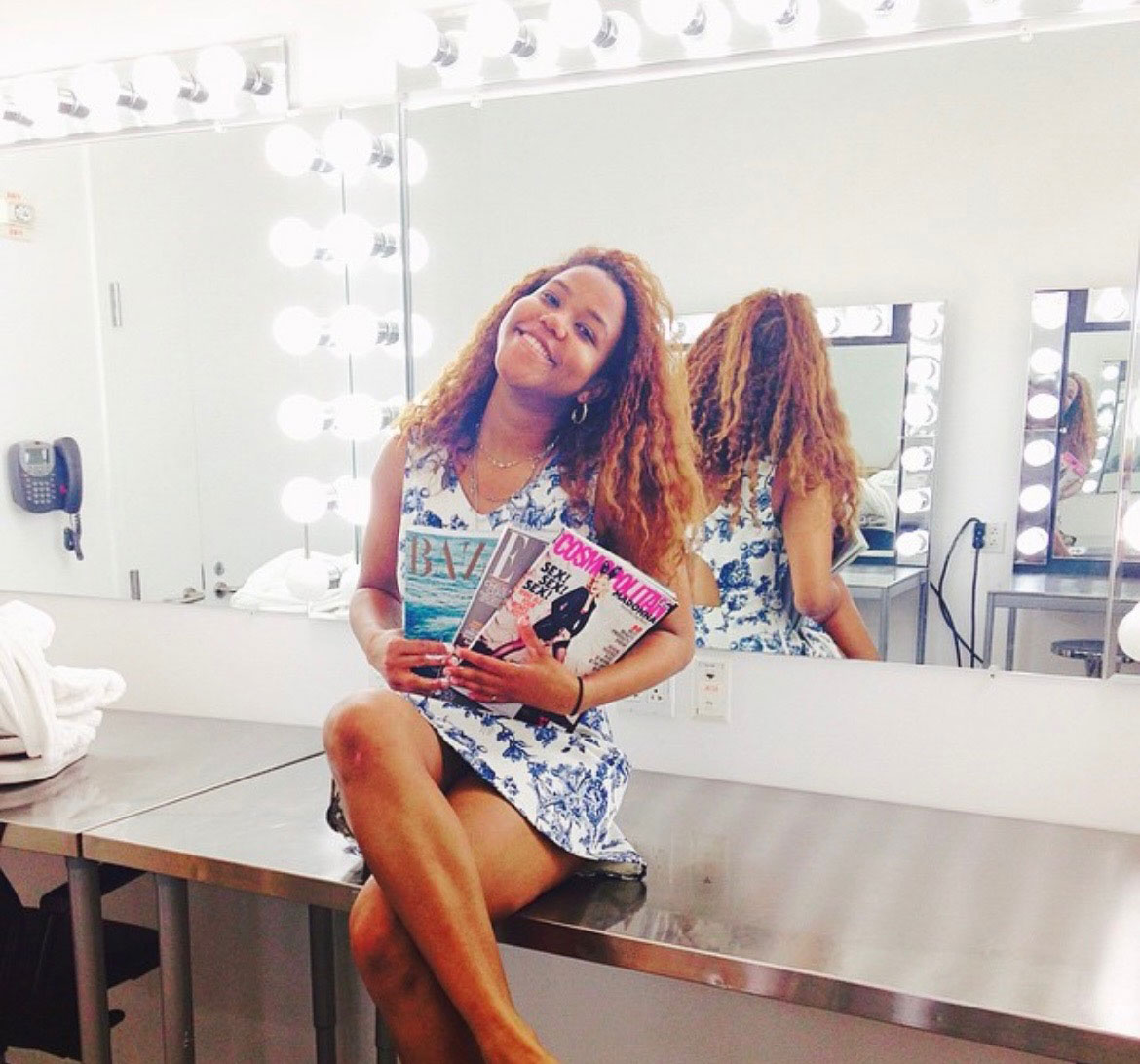 Asha-Kai Grant, BFA Film ’17, during her time interning for Saturday Night Live