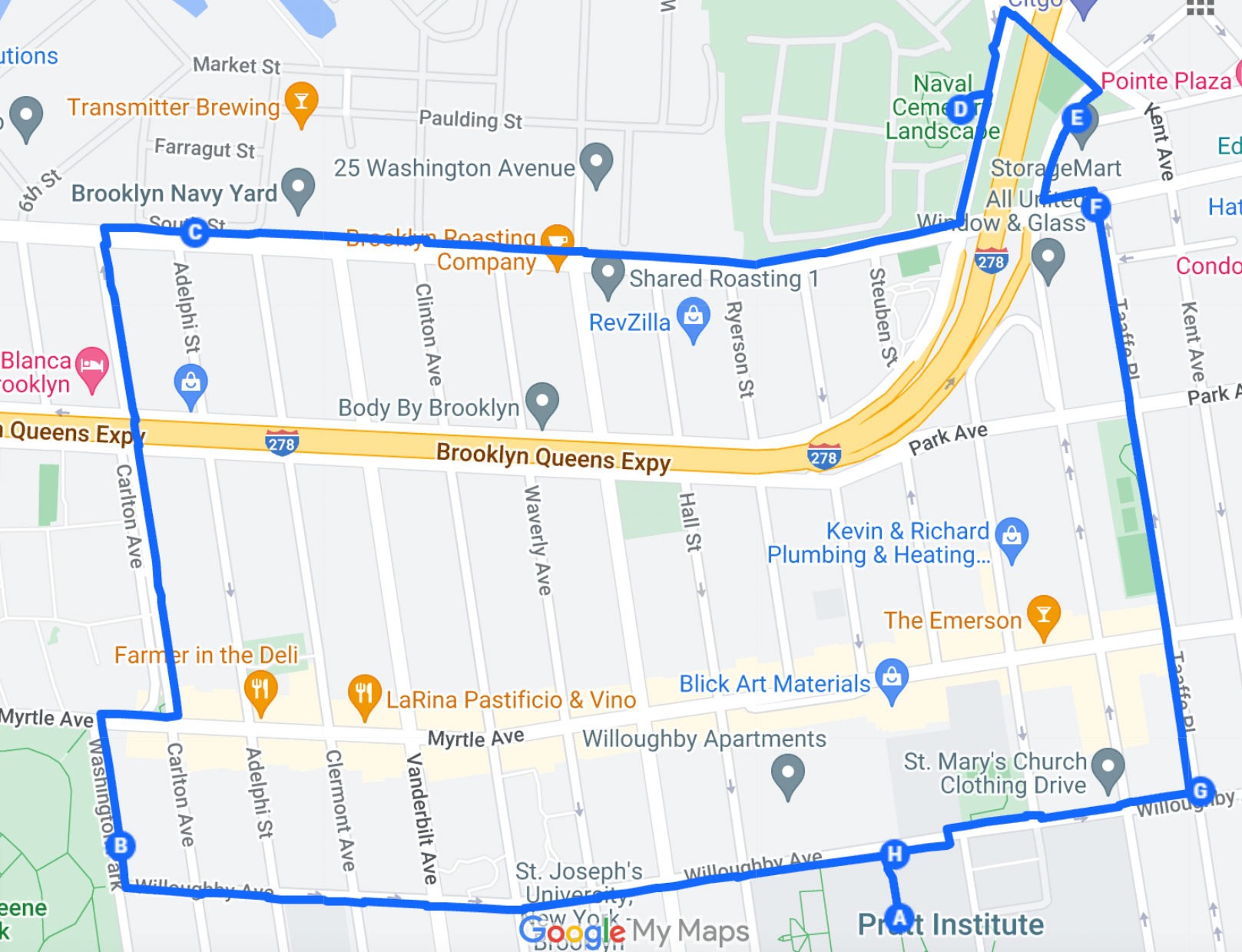 The Pratt Trail Network map