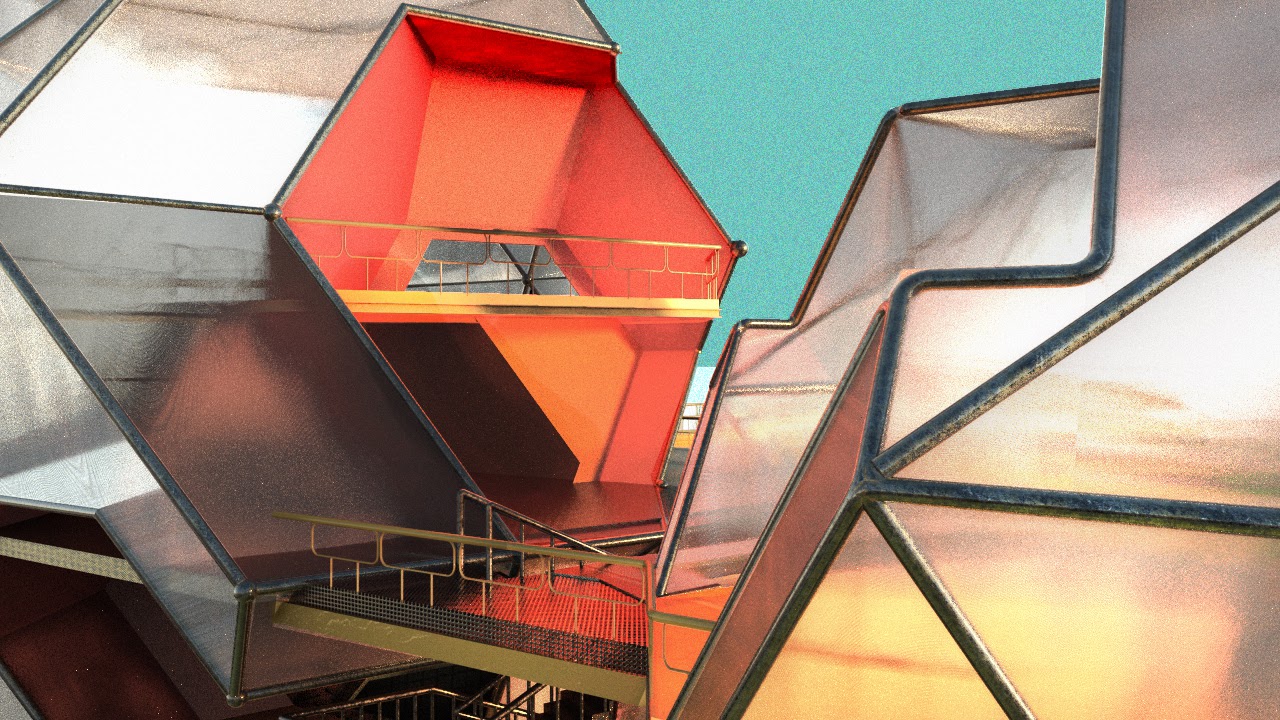 Bold color architecture model by Krati Maurya, another view