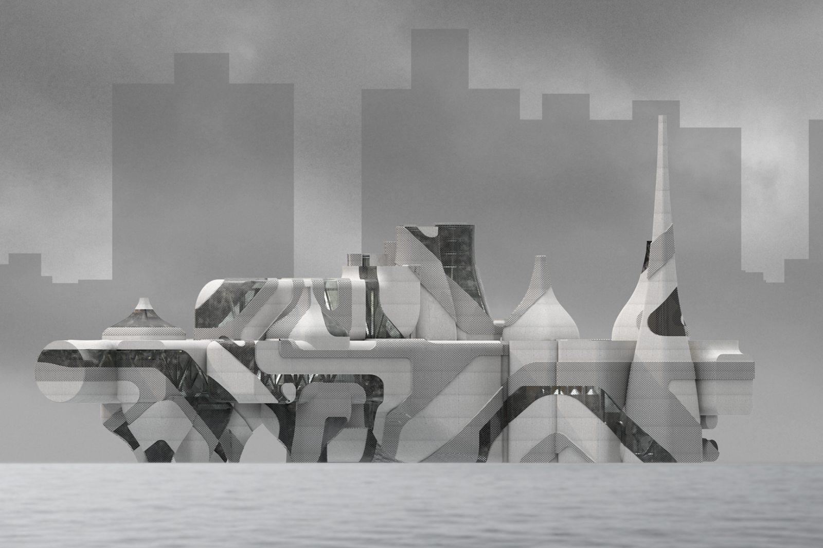 grey architectural model