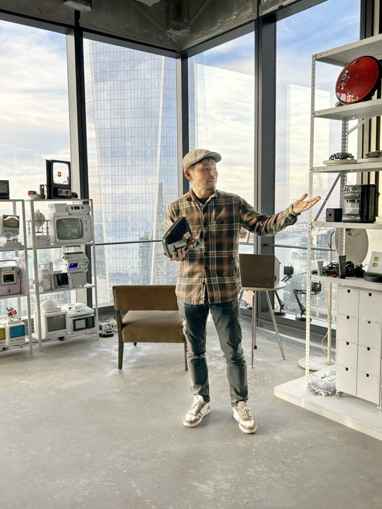 Taezoo Park poses in a studio located at the World Trade Center