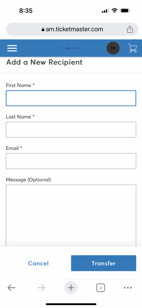 add a new recipient graphic
