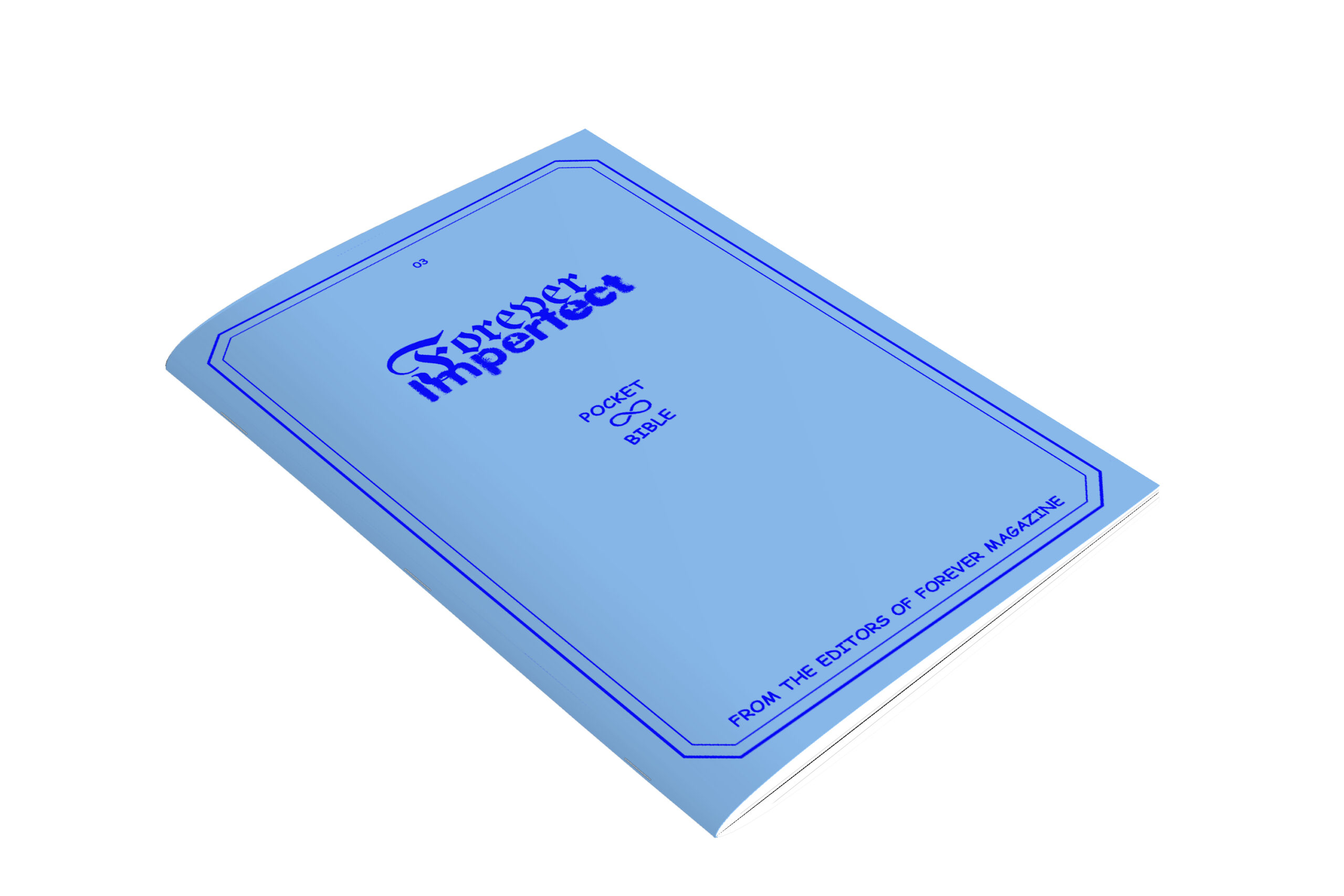 A light blue book featuring dark blue text and an infinity symbol.
