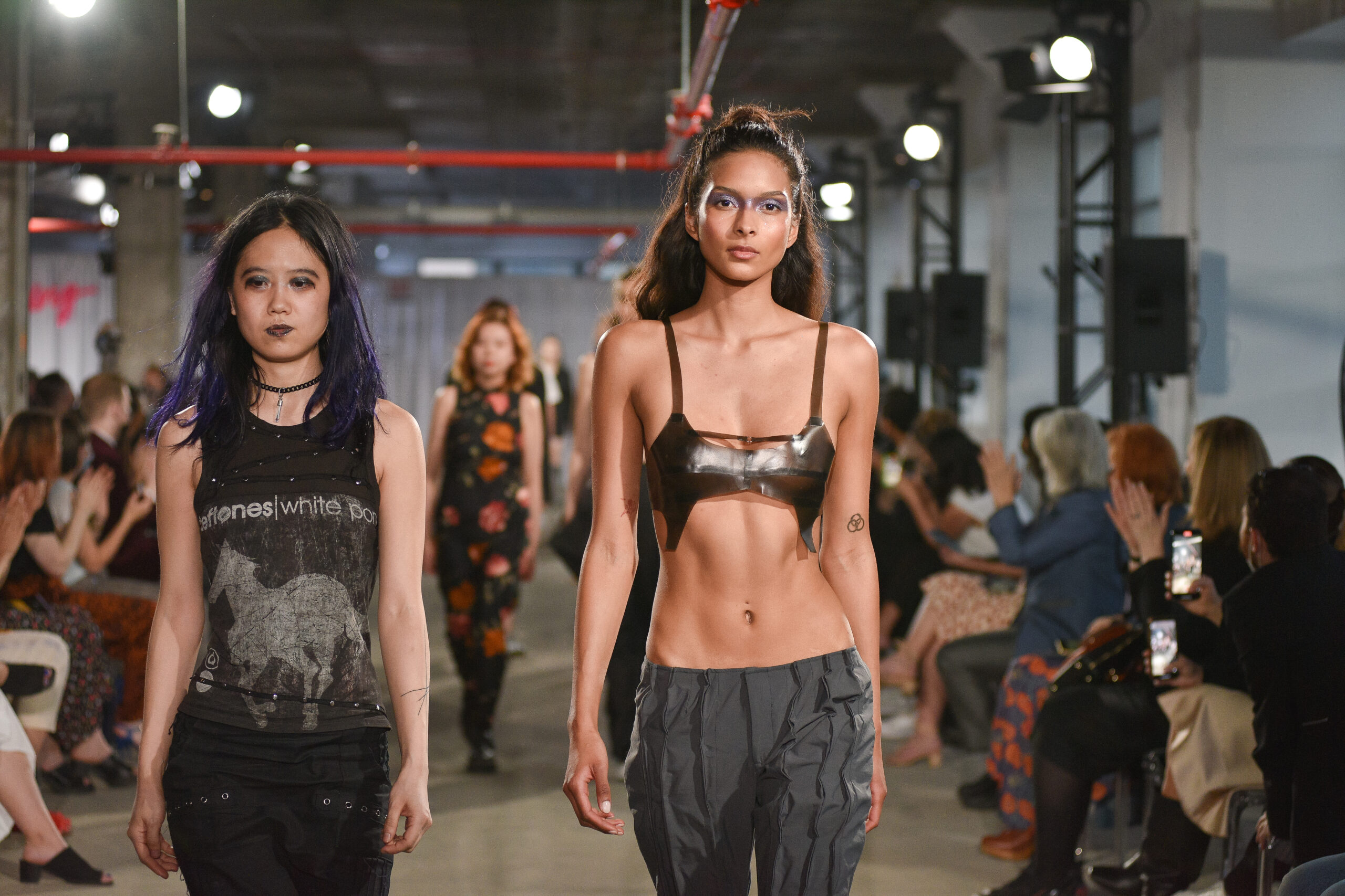 Katie Liu, BFA Fashion 2022 with model