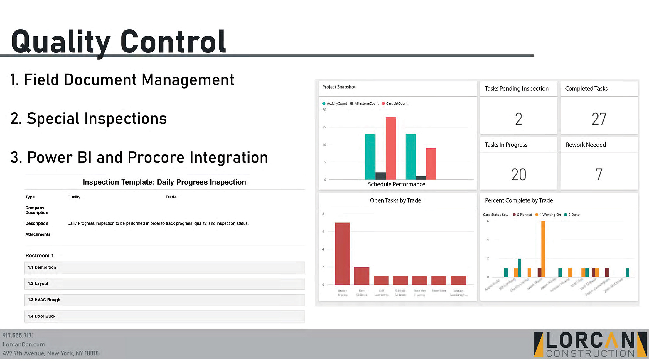 A slide outlining the project's method of 