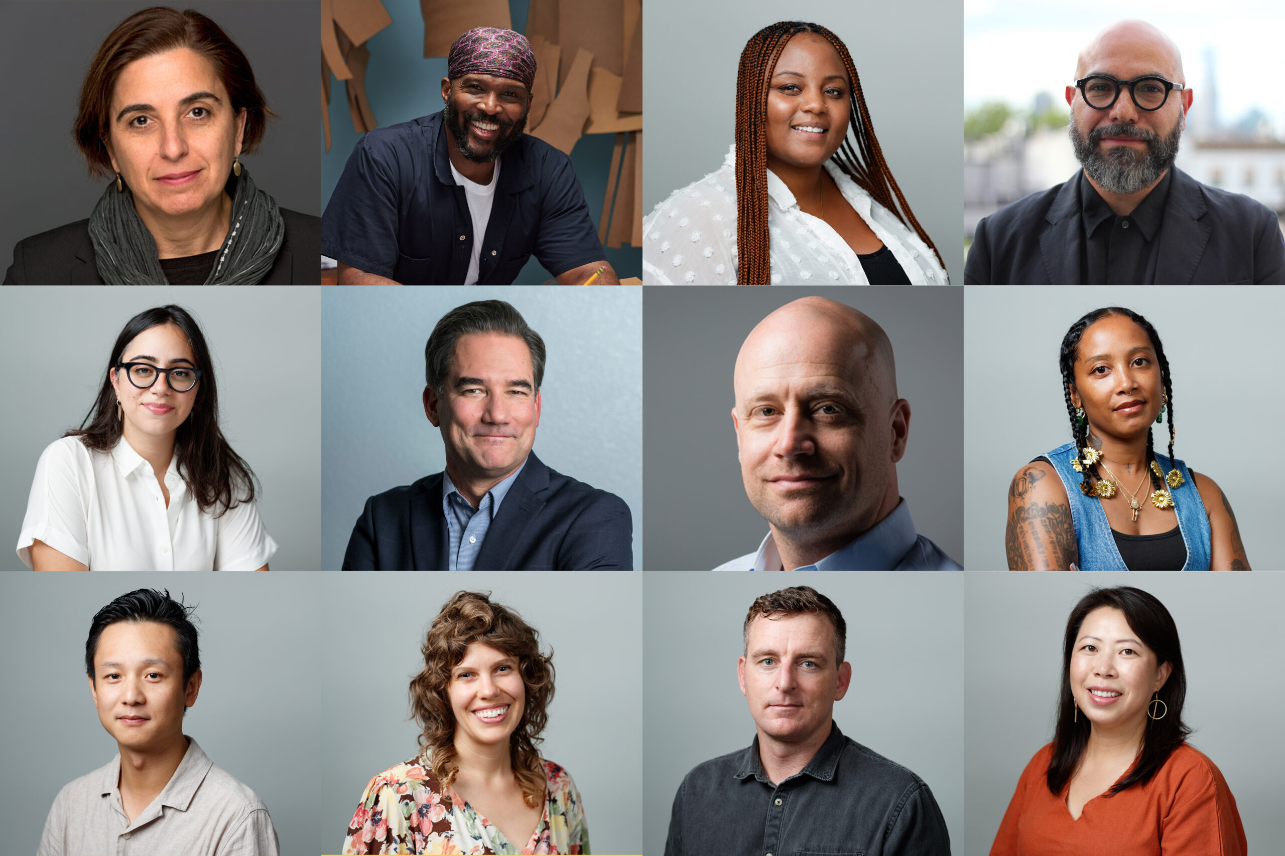 staff members, in a 3x4 grid