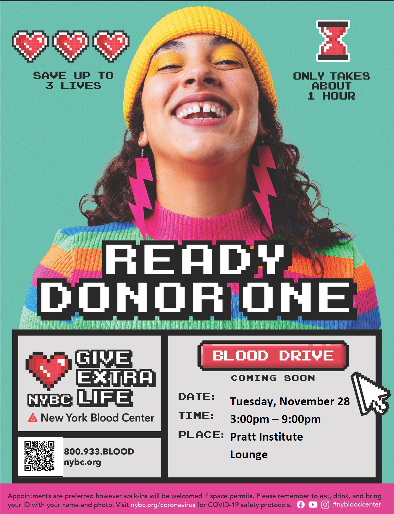 Pratt Blood Drive Tuesday, November 28th @ 3pm Willoughby Hall 1st Floor