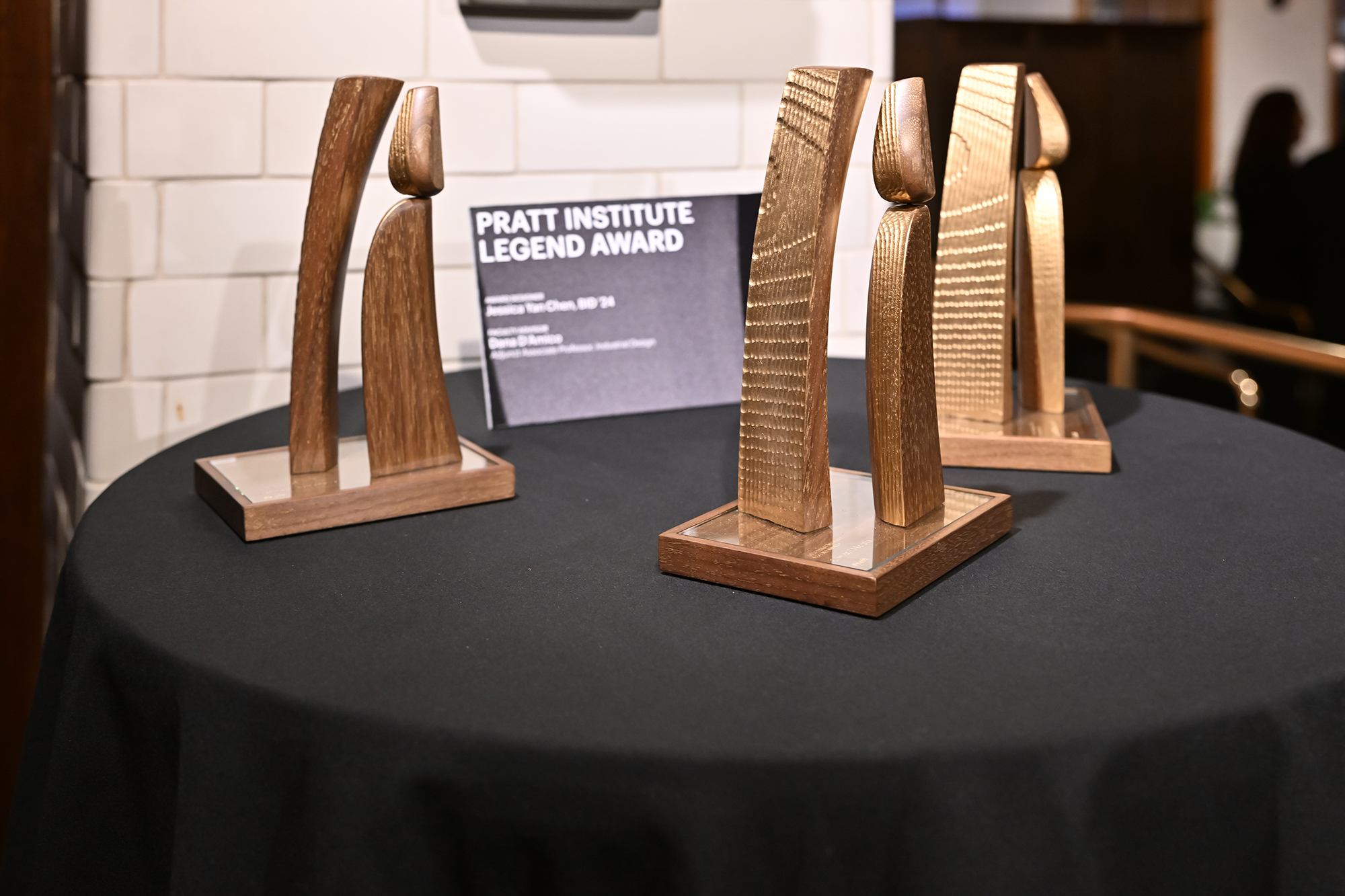 The 2023 Legend Award, designed by Jessica Yan Chen, BID ’24 (photo by Andrew Werner)