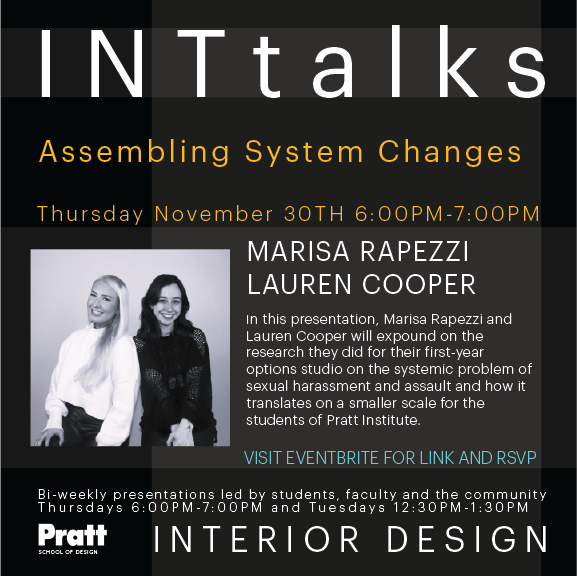 The event poster with a portrait of Marissa Rapezzi, and Lauren Cooper, and the event information.