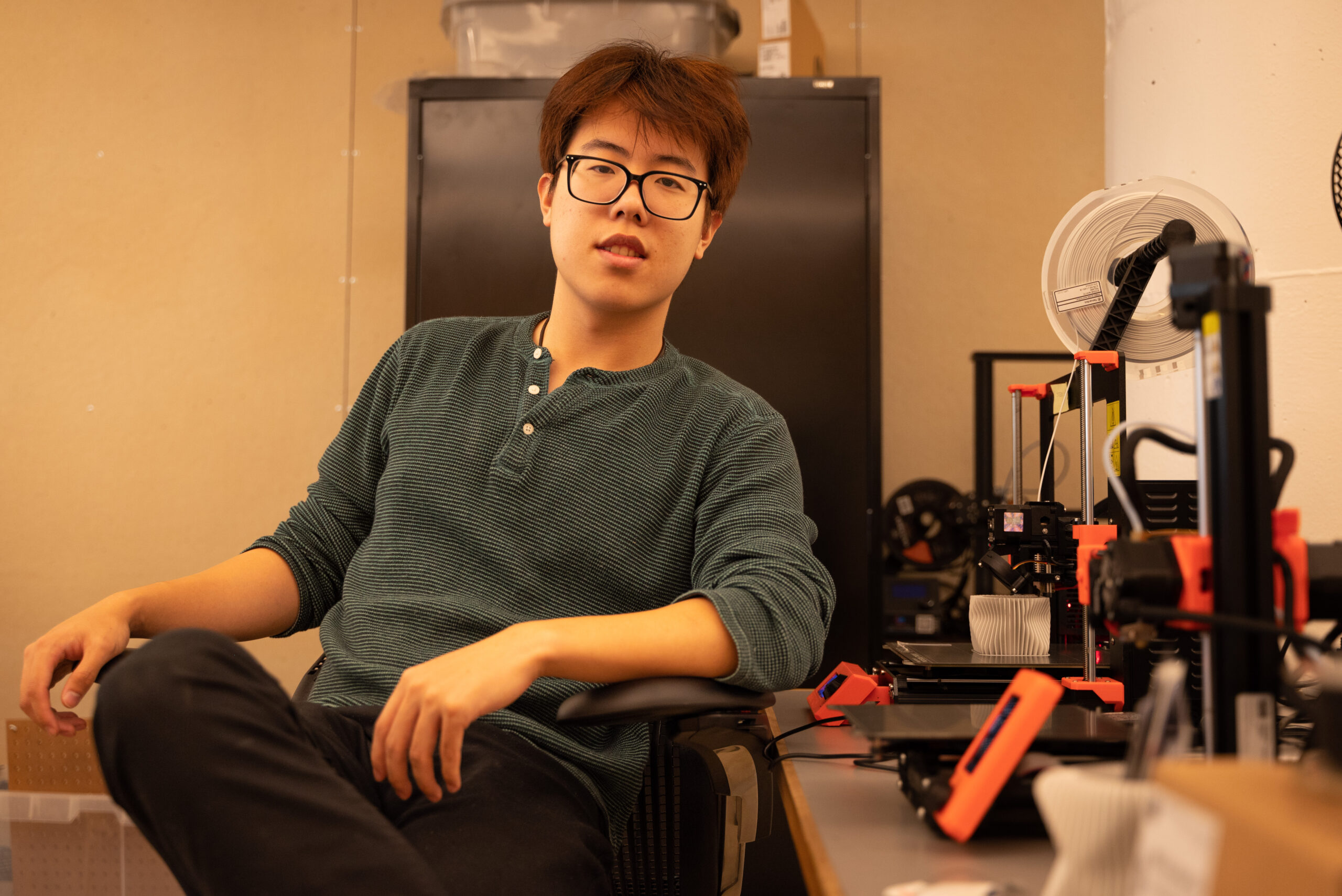 Yihang (Edward) Xu, BID ‘25, in the Research Yard