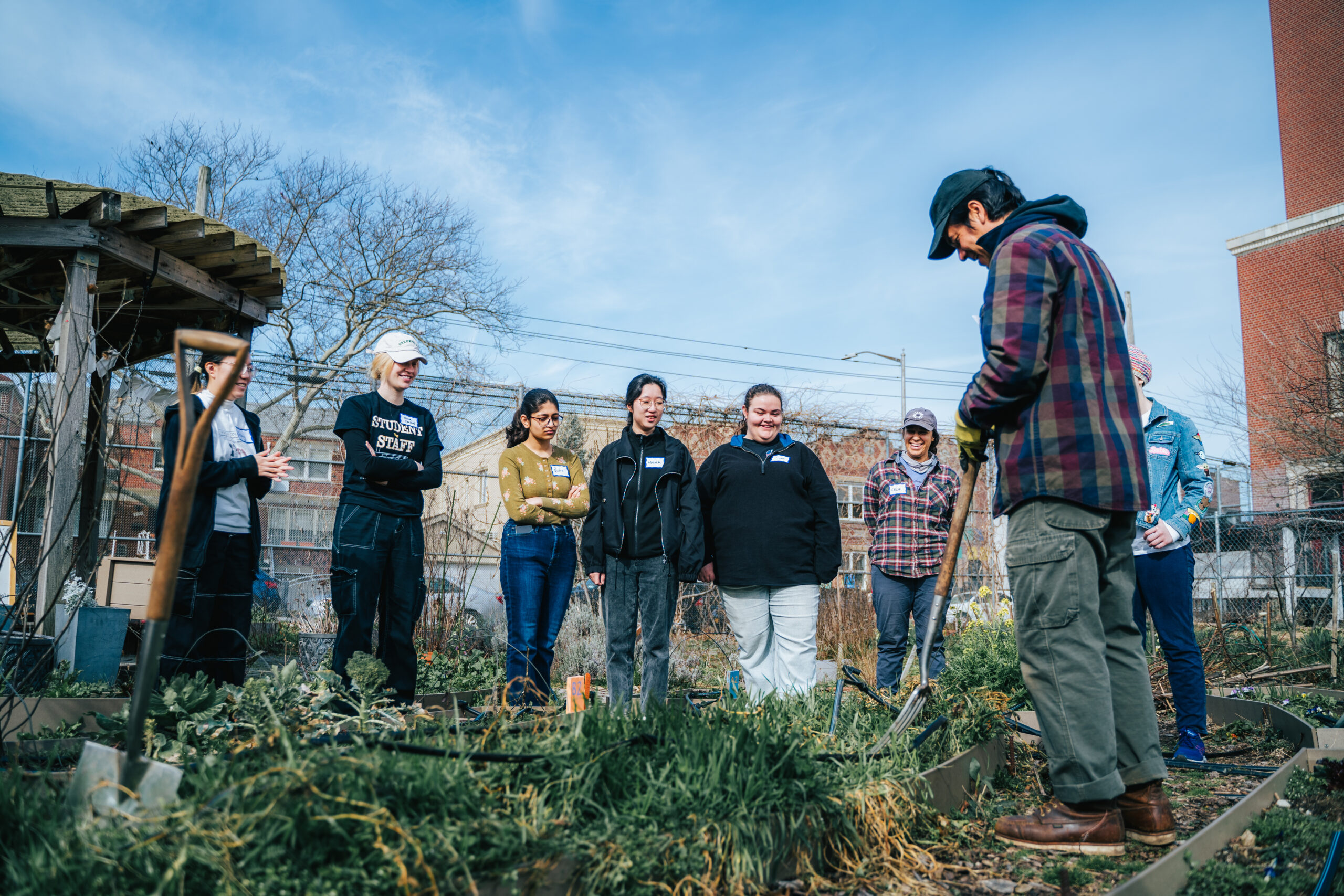 Students at PS216’s Edible School Garden. Photo by Tejas Setlur, BFA Film '26.