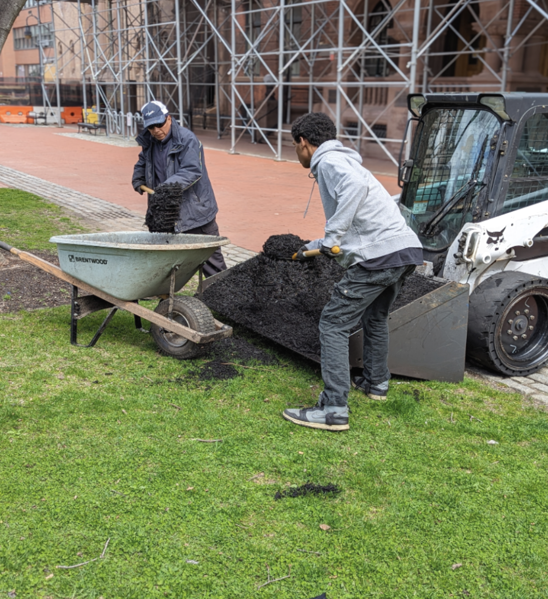 Project SEARCH interns working on campus