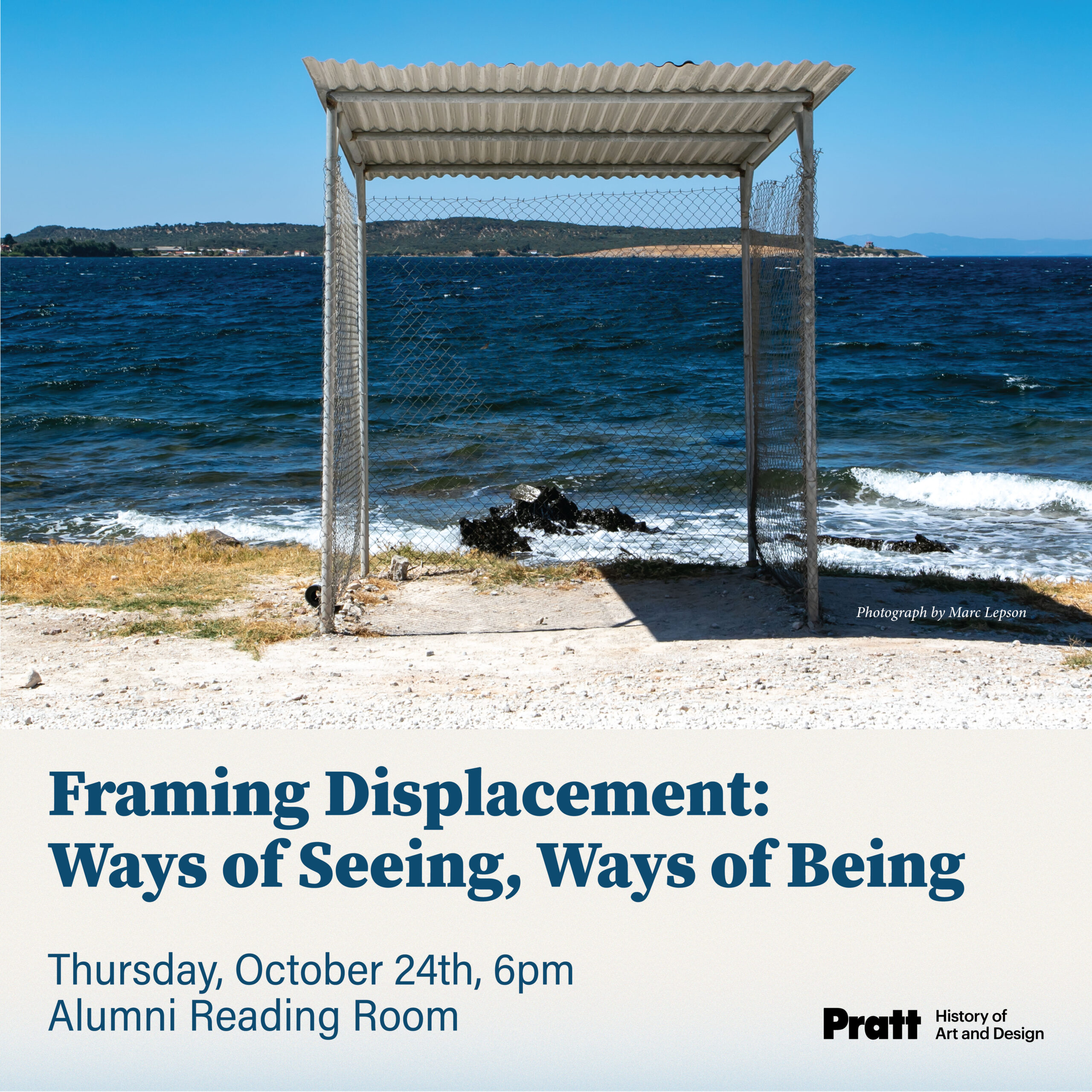 Beach\ ocean front with event's date- October 24th, Time- 6pm and Location- Alumni Reading Room