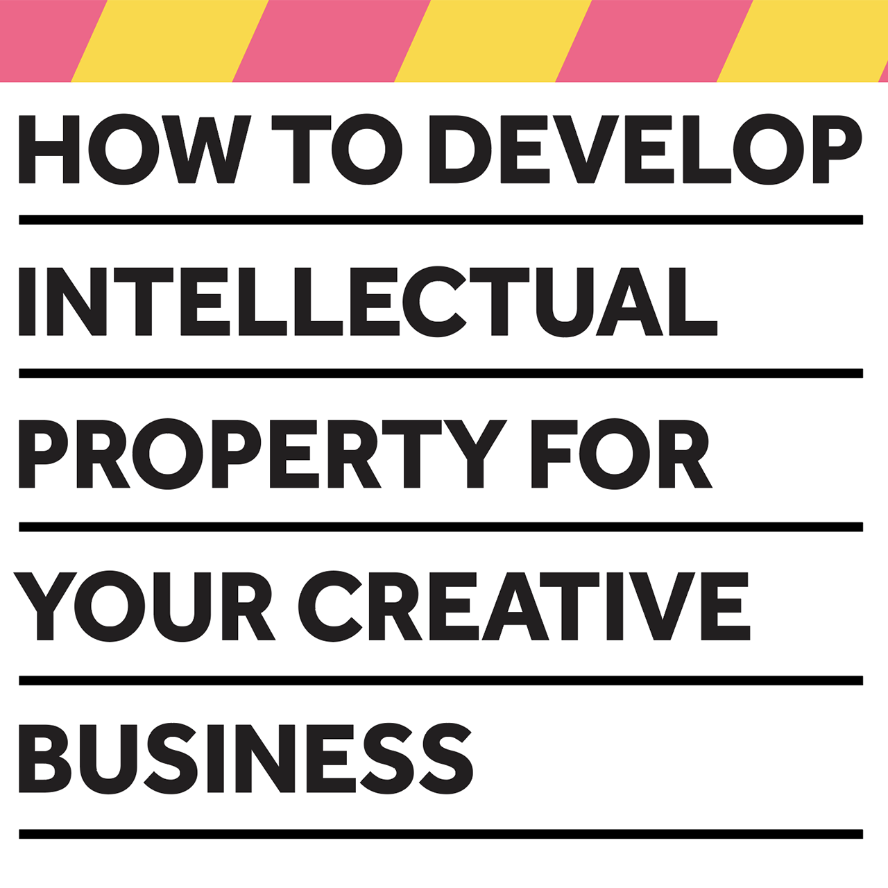 A poster with bold text reading