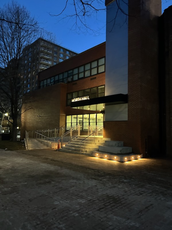 An evening photograph of 