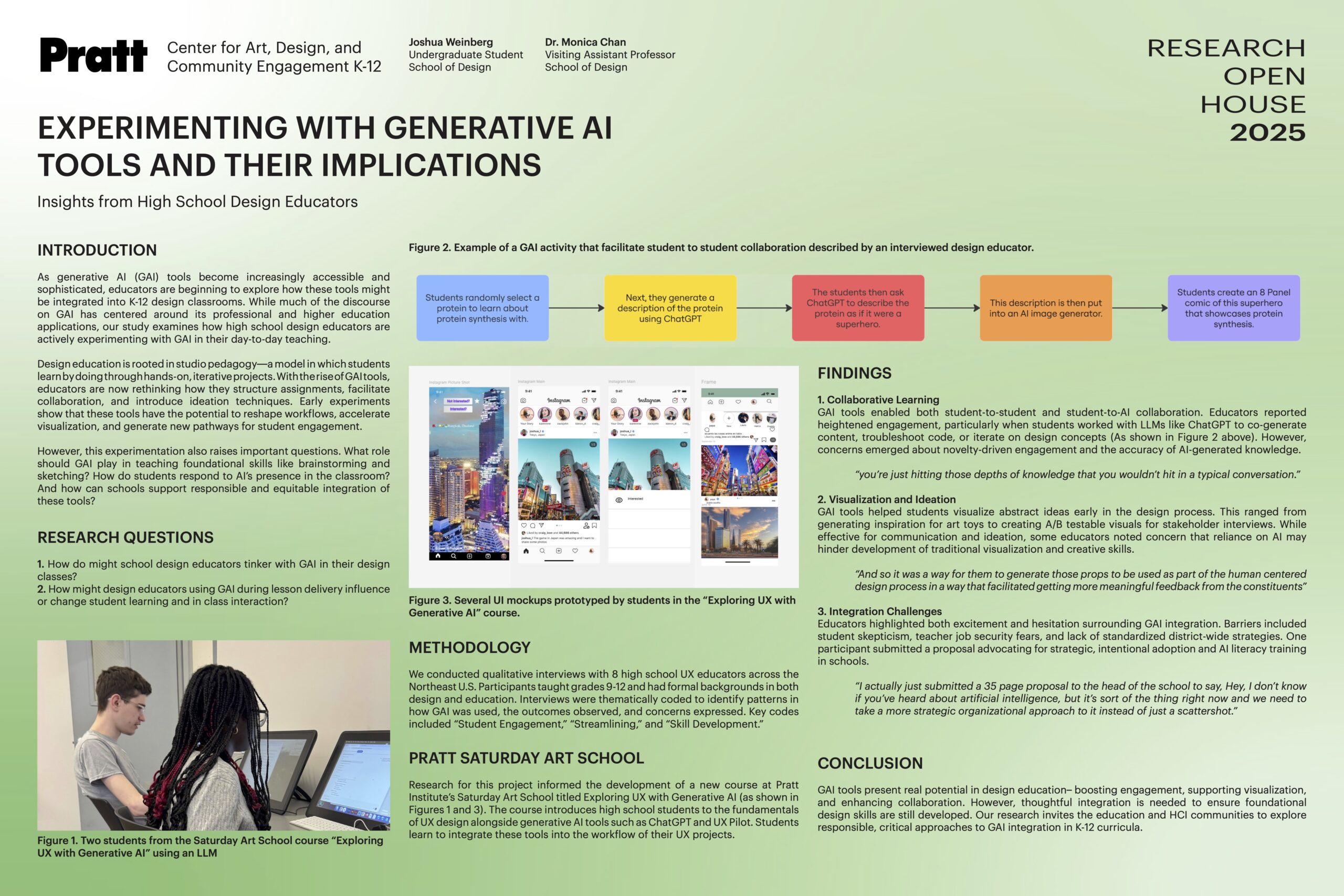 ADA-compliant poster describing a research project titled