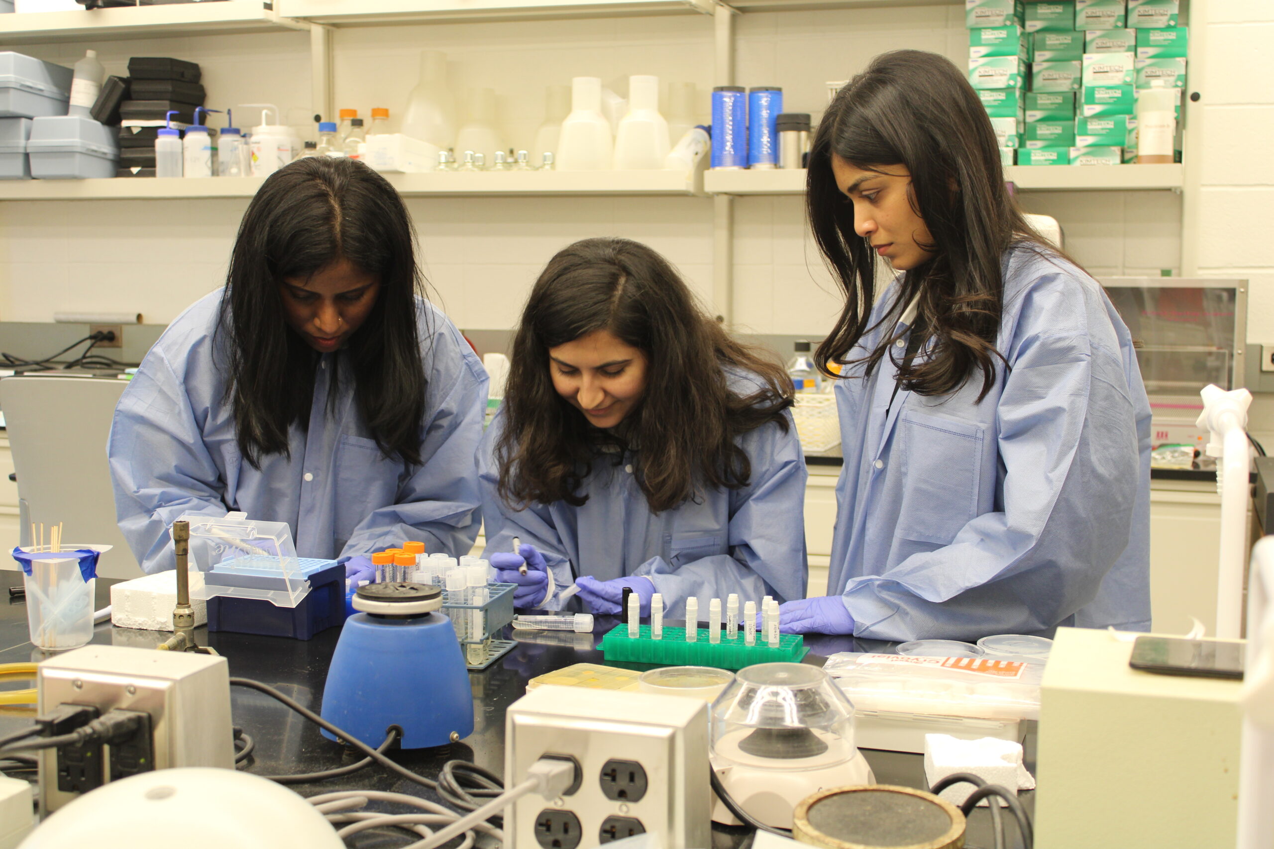 Pratt GAUD students working on their Hybrid Habitats project for the Biodesign Challenge.