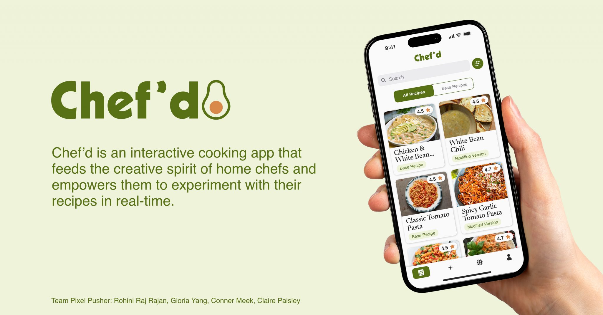 A smartphone app that showcases various cooking recipes.