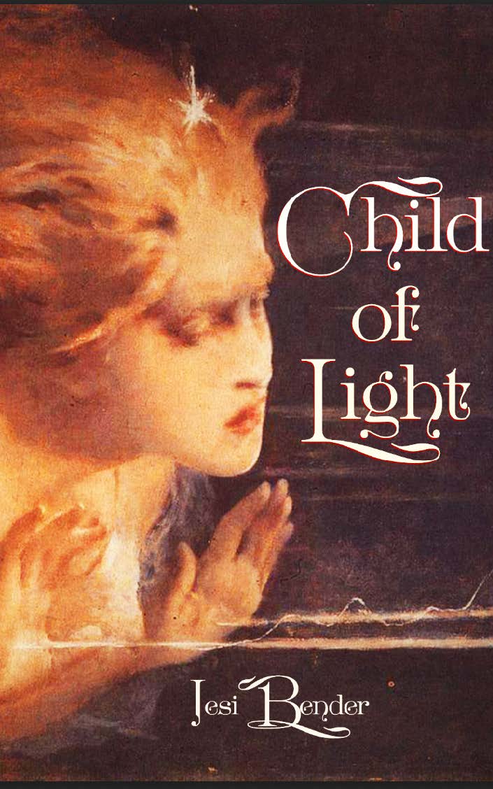 Book cover featuring a painting of an ethereal being with eyes closed next to the book title, Child of Light