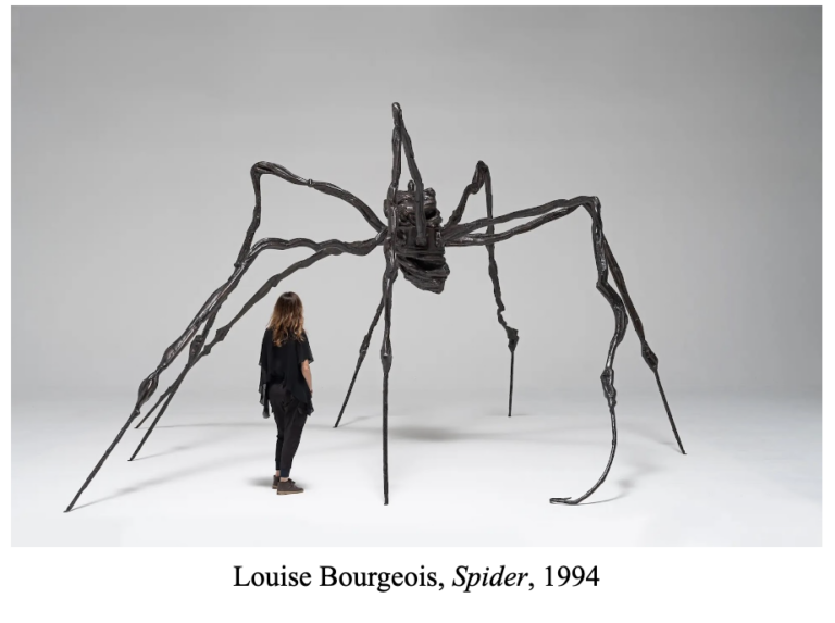 A large-scale bronze sculpture by Louise Bourgeois titled