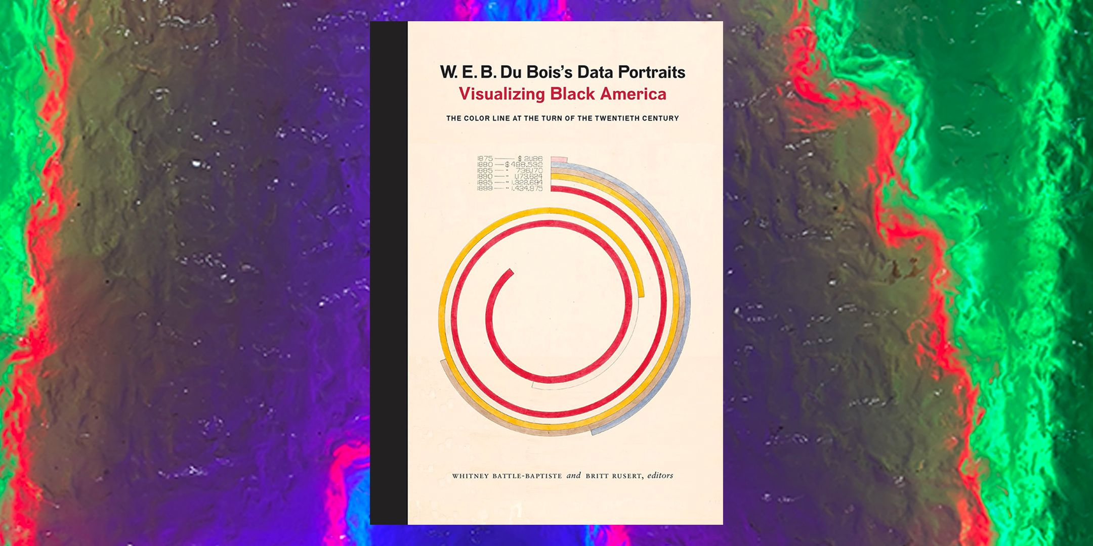 Book cover for W. E. B. Du Bois' Data Portraits Visualizing Black America: The Color Line at the Turn of the Twentieth Century by Whitney Battle-Baptise and Britt Rusert, editors