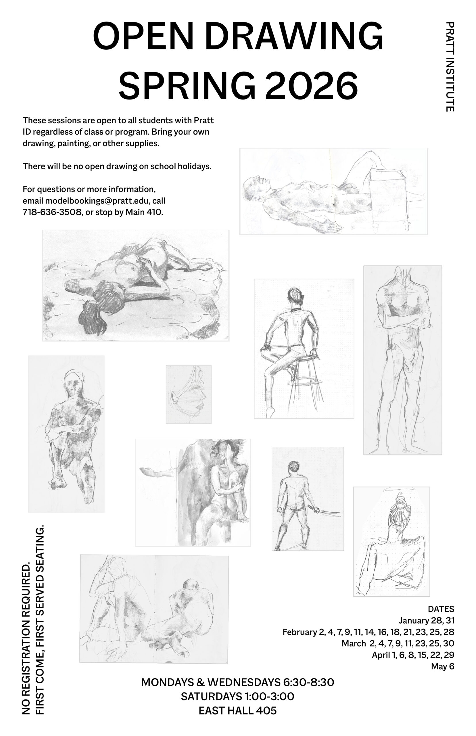 Poster of OPEN DRAWING for Spring Semester