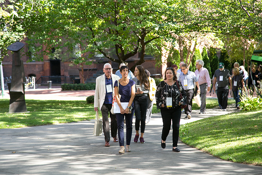 Alumni tour of Pratt campus