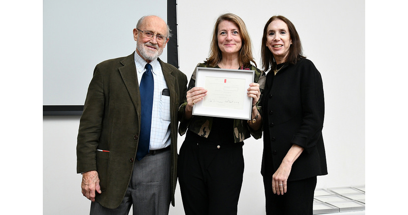 Bruce Fowle, National Academician and President of the National Academy of Design; Jane South, Pratt Fine Arts Chair; and Wendy Evans Joseph, National Academician and Vice President of the National Academy of Design