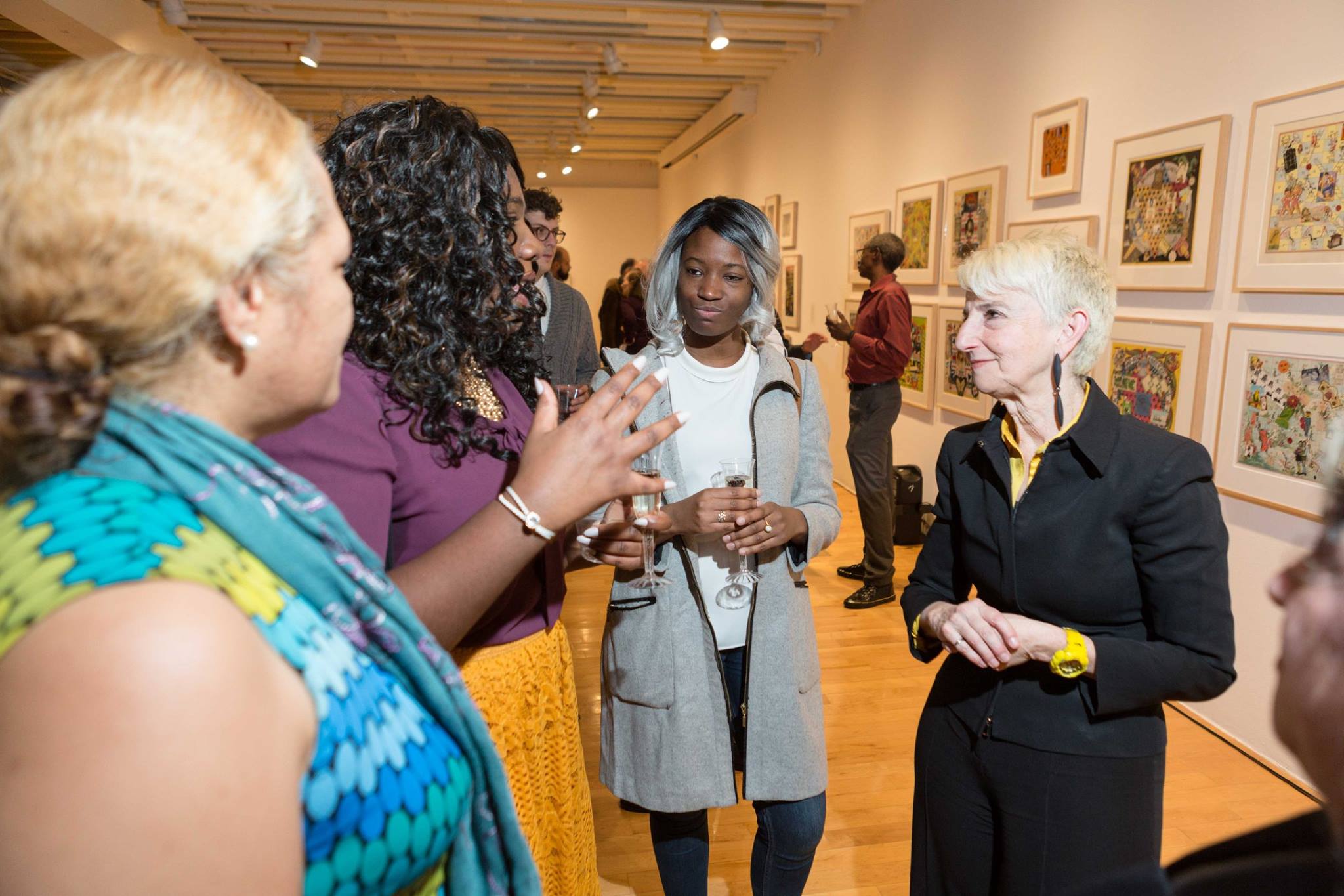 President Bronet at the Ashbery Exhibition reception