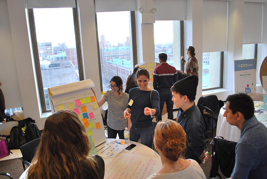 Students participating in the 2017 DOathon at the Brooklyn Navy Yard